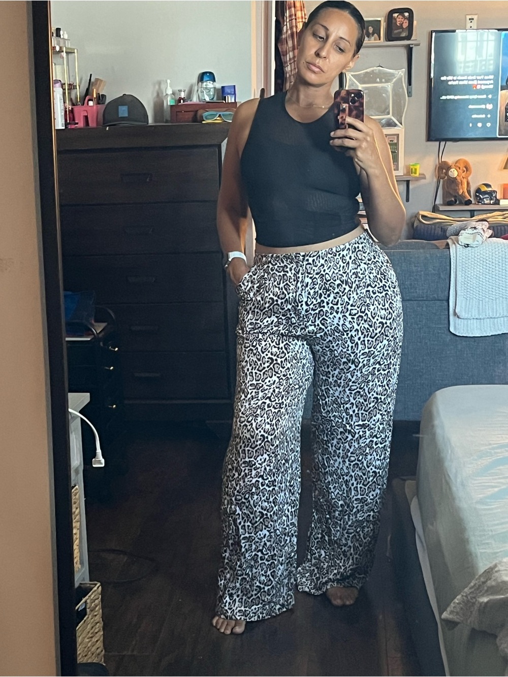 Maeve by Anthropologie Leopard Wide Leg High Waisted Pants